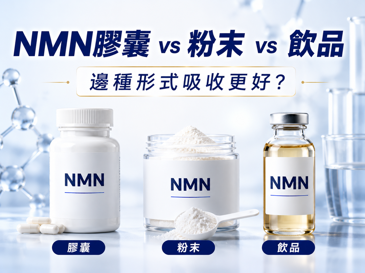 NMN膠囊 vs 粉末 vs 飲品:邊種形式吸收更好?