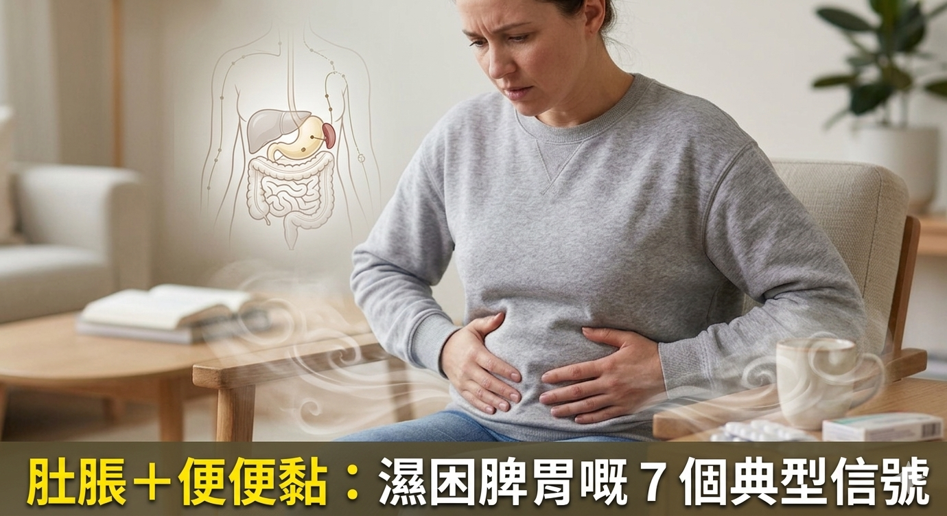 肚脹+便便黏:濕困脾胃嘅 7 個典型信號 😮💨