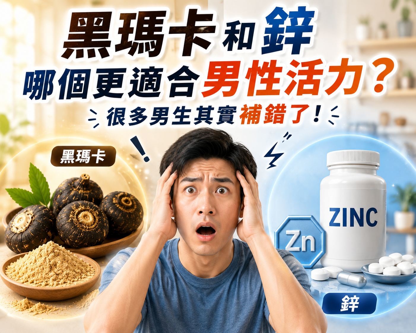 黑瑪卡和鋅哪個更適合男性活力?很多男生其實補錯了!