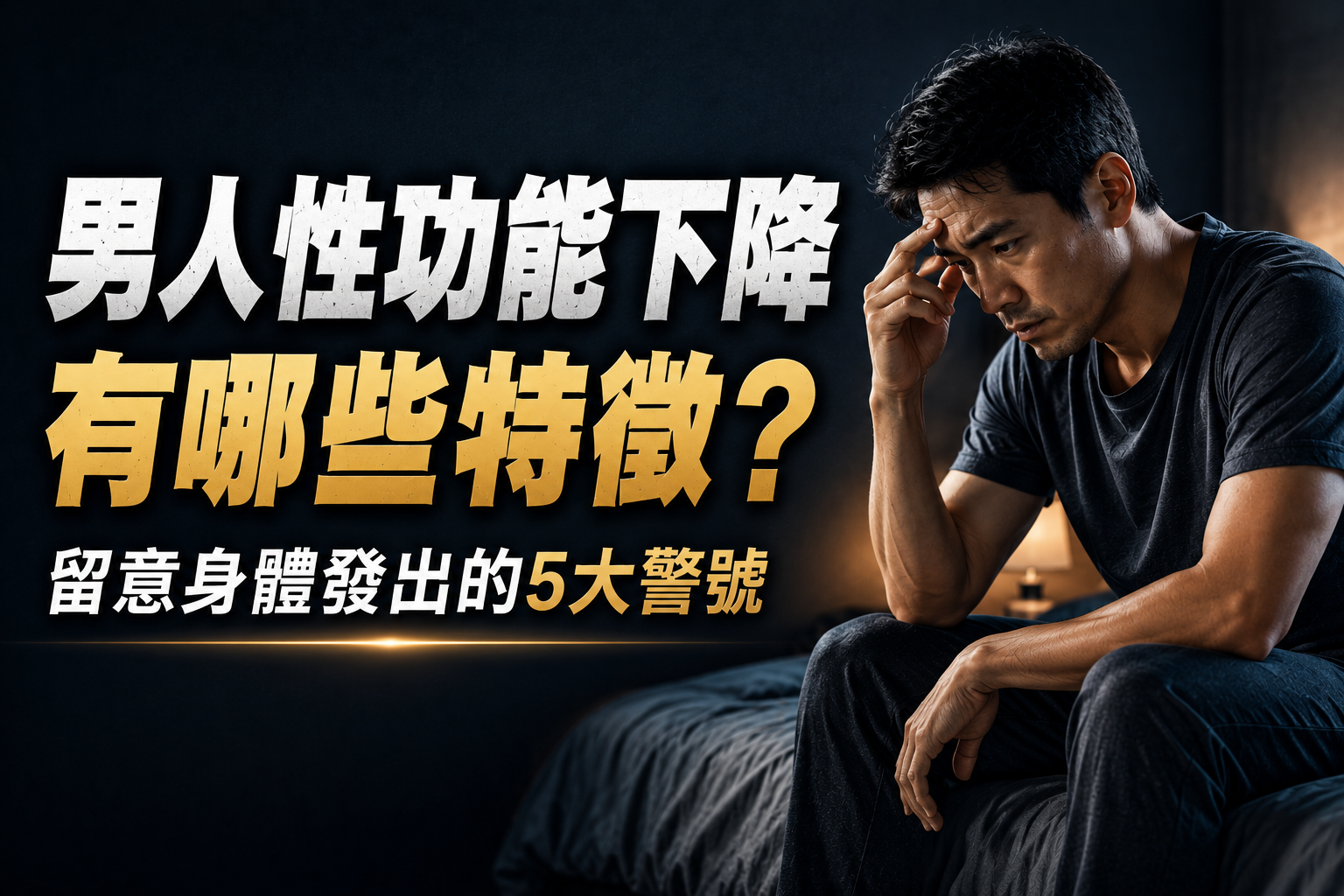 男人性功能下降有哪些特徵?留意身體發出的5大警號