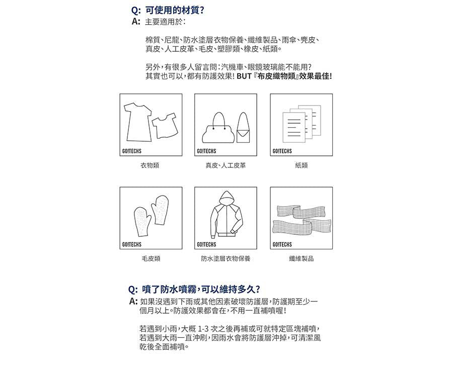 GO!TECHS 防水噴霧  防污  防霉 雨季必備
