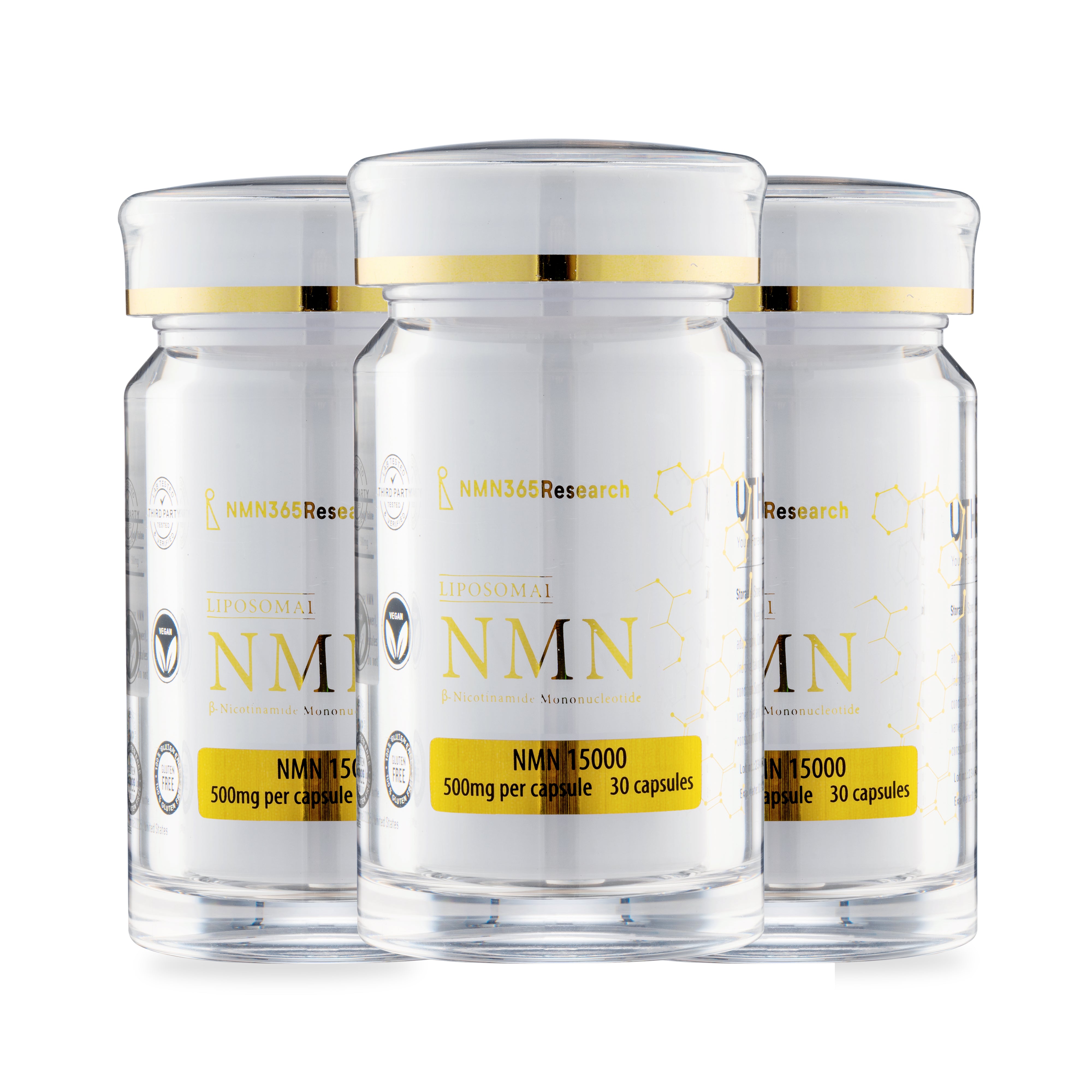 NMN365Research USA 45000 Orange Box (Gift Pack 15000 x 3 bottles)