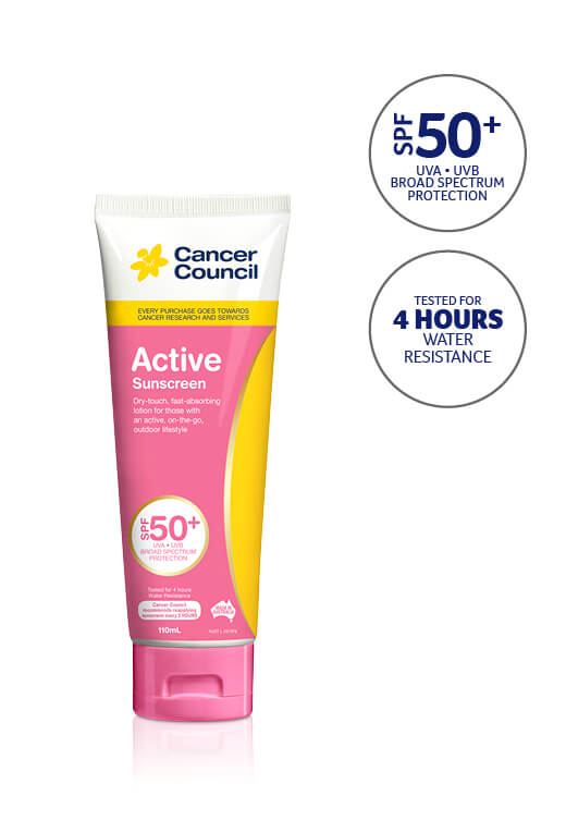 Cancer Council澳洲防癌協會活力型防曬霜 SPF50+ 110毫升(粉色)