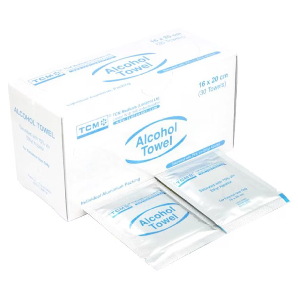 TCM Ethanol Alcohol Disinfectant Wet Wipes 16x20cm 30pcs