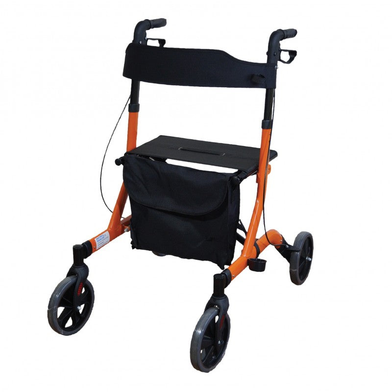 Aidapt 豪華超輕折疊4輪式助行車Deluxe Ultra Lightweight Folding 4 Wheeled Rollator  - 橙色 Orange
