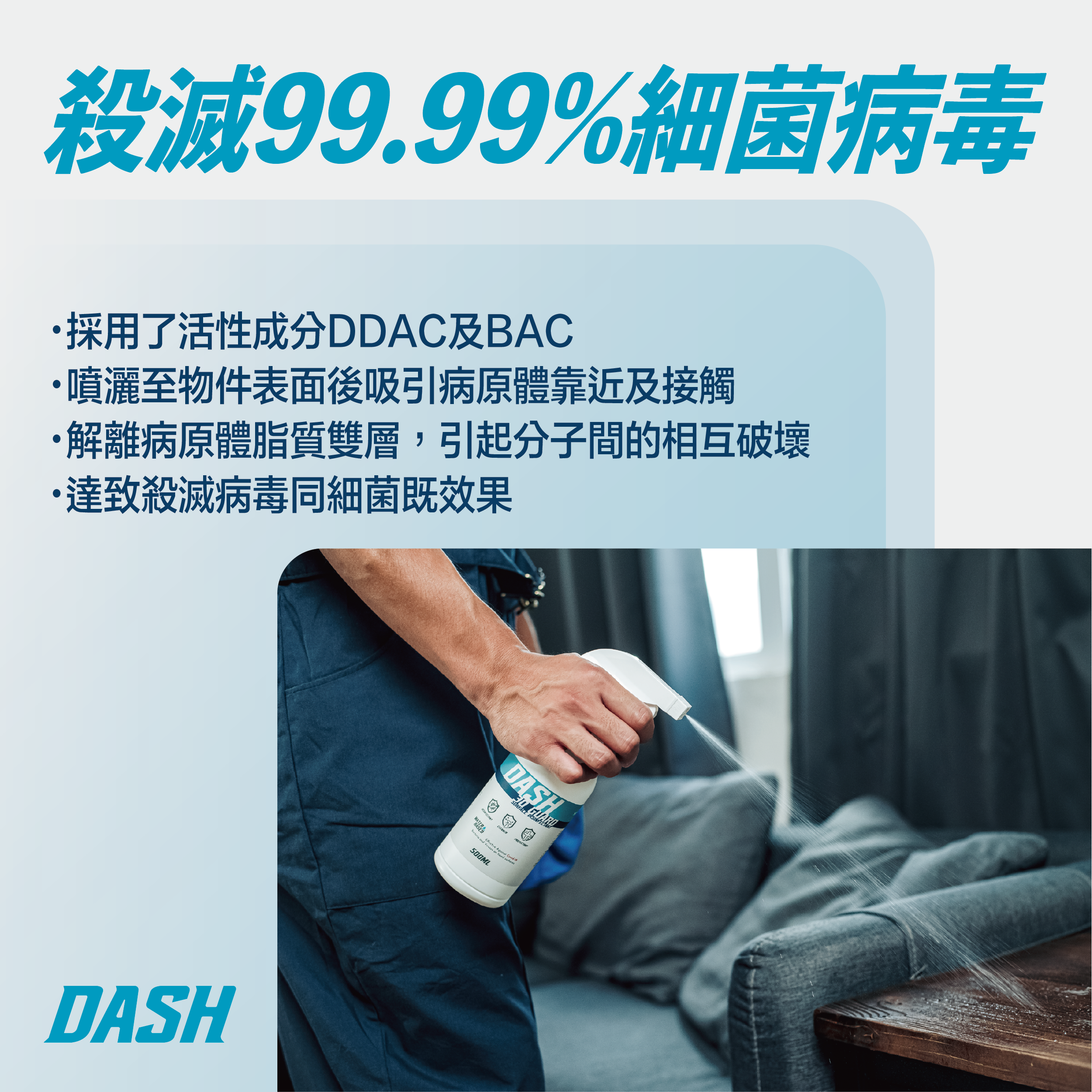 DASH-30 Guard【波音及Airbus選用】醫院級抗菌消毒塗層消毒劑 (500ml)