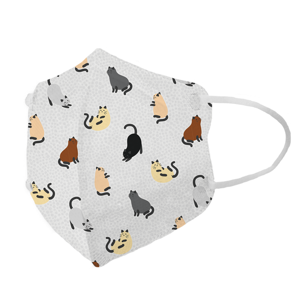 acc+ 台灣超立體幼童口罩(自定圖案)貓貓