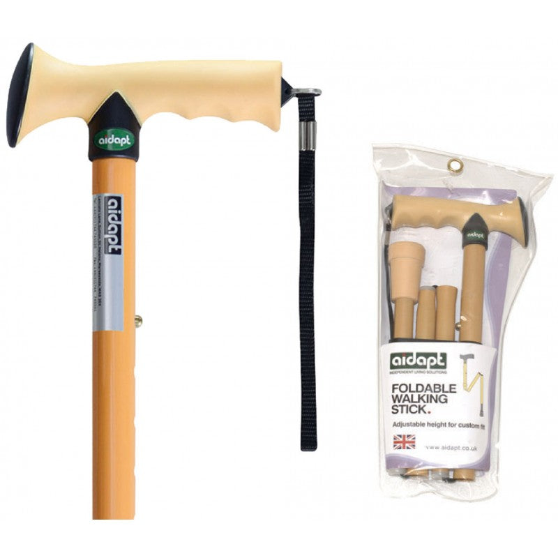 Aidapt Folding Walking Stick (Solid color series)