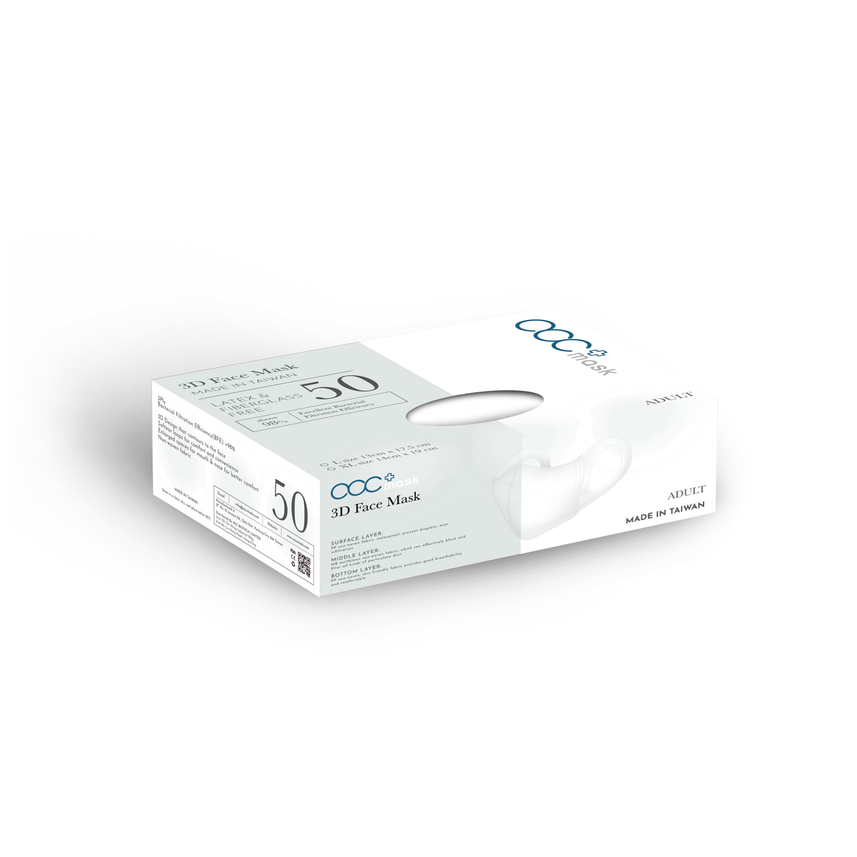 acc+ 台灣立體成人口罩
