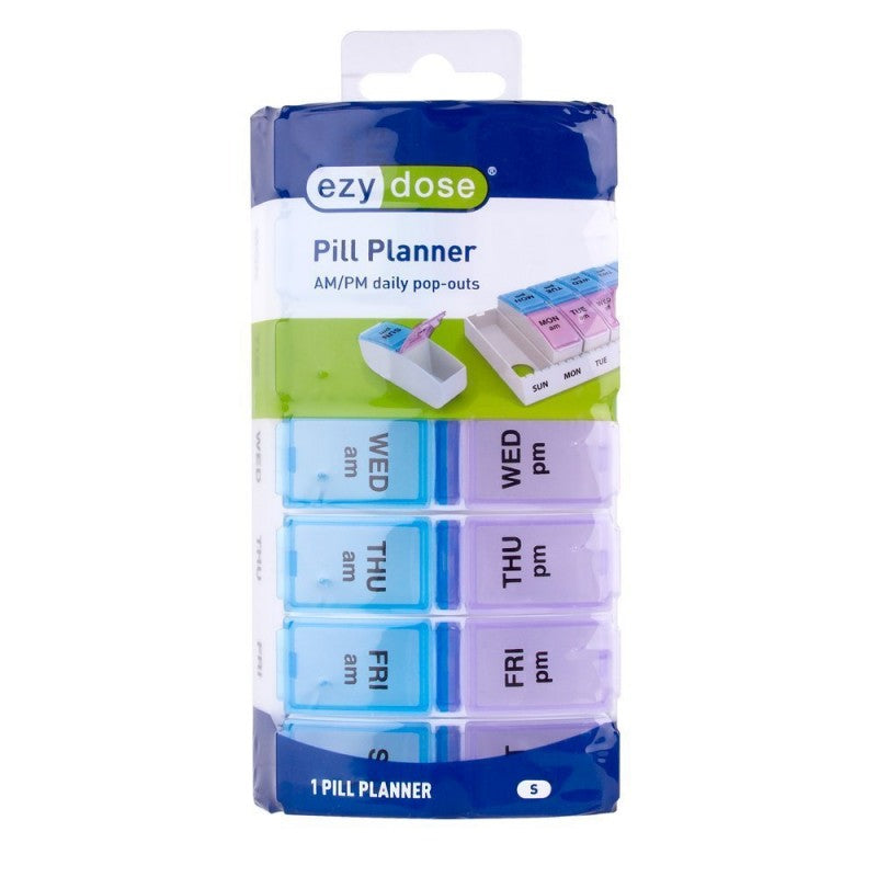 Ezy Dose 7-day pill box (2 times a day) AM/PM 7-day Travel Pill Reminder