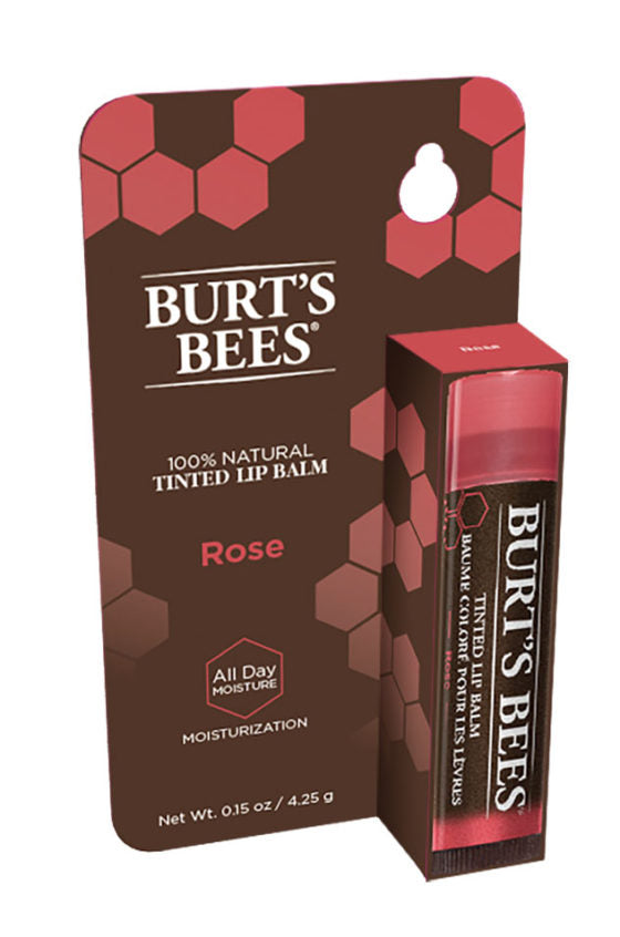 BURT'S BEES-Tinted Lip Balm - Rose Natural Tinted Lip Balm - Rose Red 19/8/2022 Expires