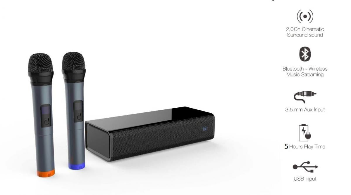 美國譜爾 - Pure Acoustics Sing Bar 多功能便攜卡啦OK喇叭|K歌神器|唱K|藍牙喇叭