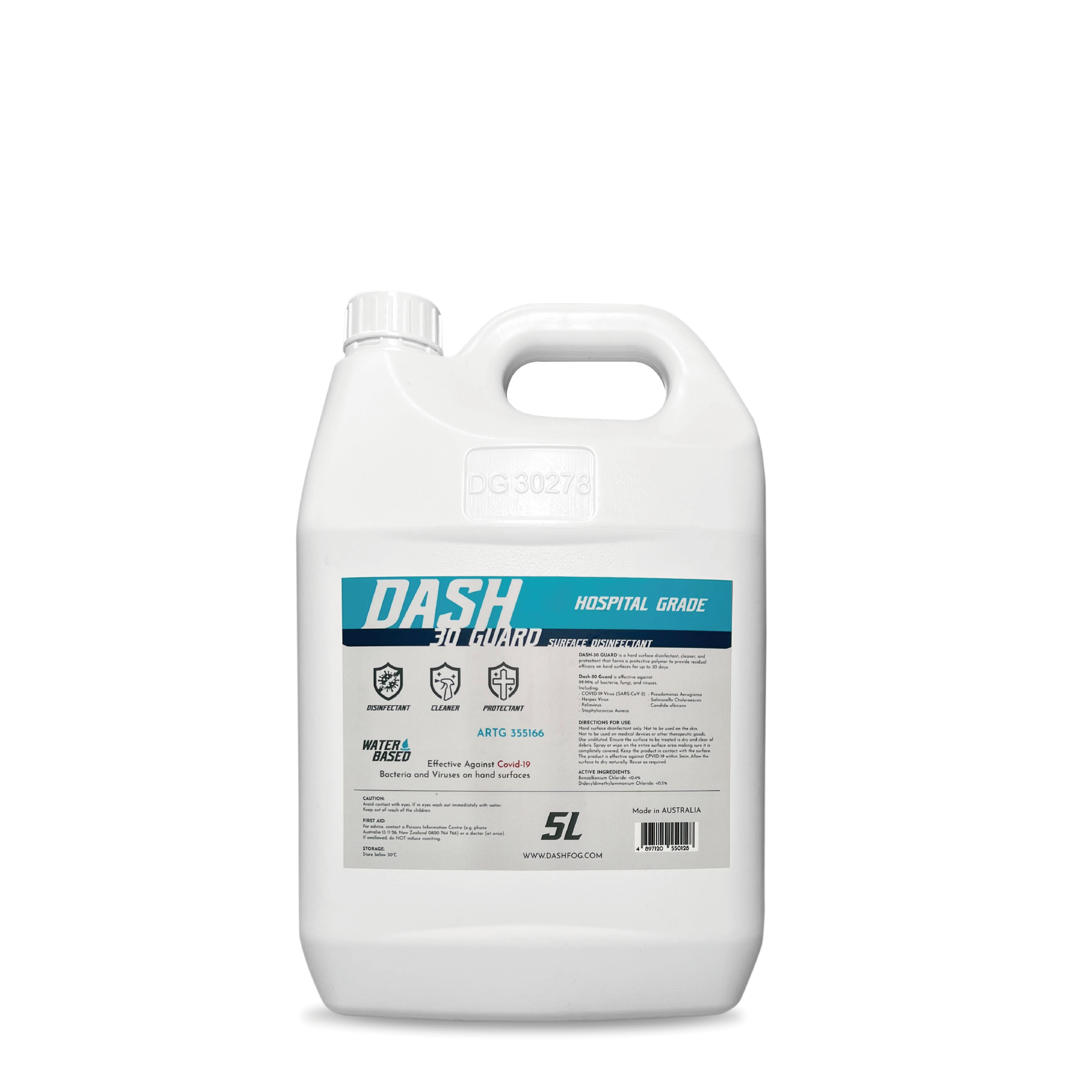 DASH-30 Guard【波音及Airbus選用】醫院級抗菌消毒塗層消毒劑 (5L)