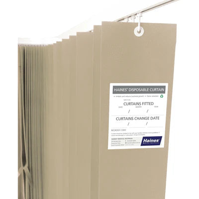 Haines® Antimicrobial Medical Curtains to fit existing hooks Haines® 抗菌醫用窗簾(適用於現有掛鉤)