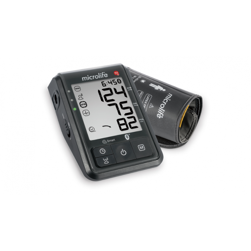 Microlife ( B6 Advanced Connect) Bluetooth® blood pressure monitor with stroke risk detection Automatic arm-type atrial fibrillation detection Bluetooth blood pressure monitor