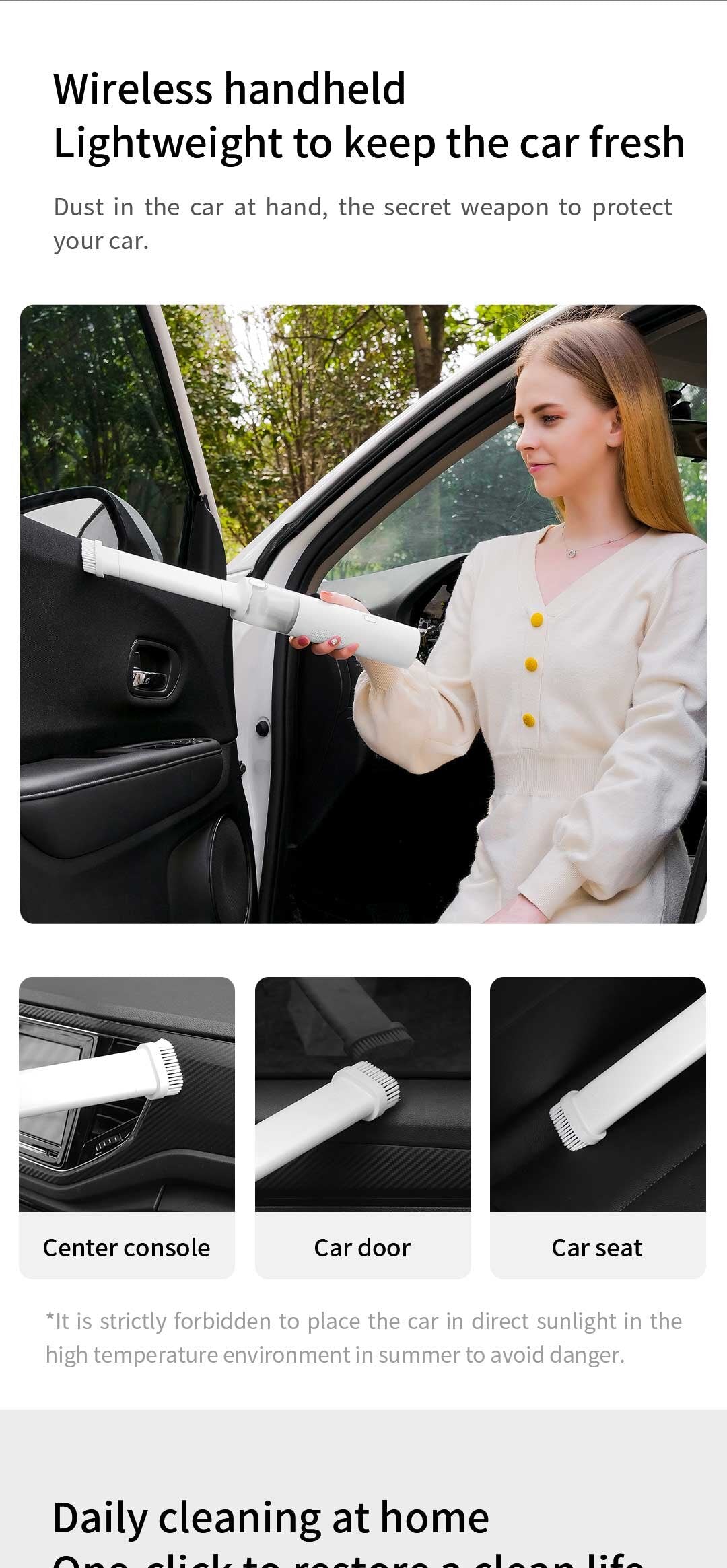 Lydsto - H2 Handy Cordless Vacuum Cleaner|Handheld Vacuum Cleaner|16000Pa|Small|Car Vacuum Cleaner