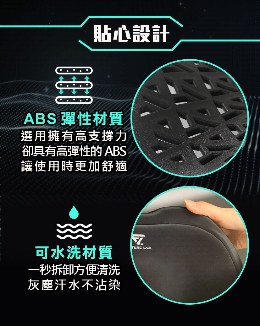 Future Lab - 7D Air Pressure Shock Absorbing Back Pad|Posture Correction Chair Back|Spine Protection