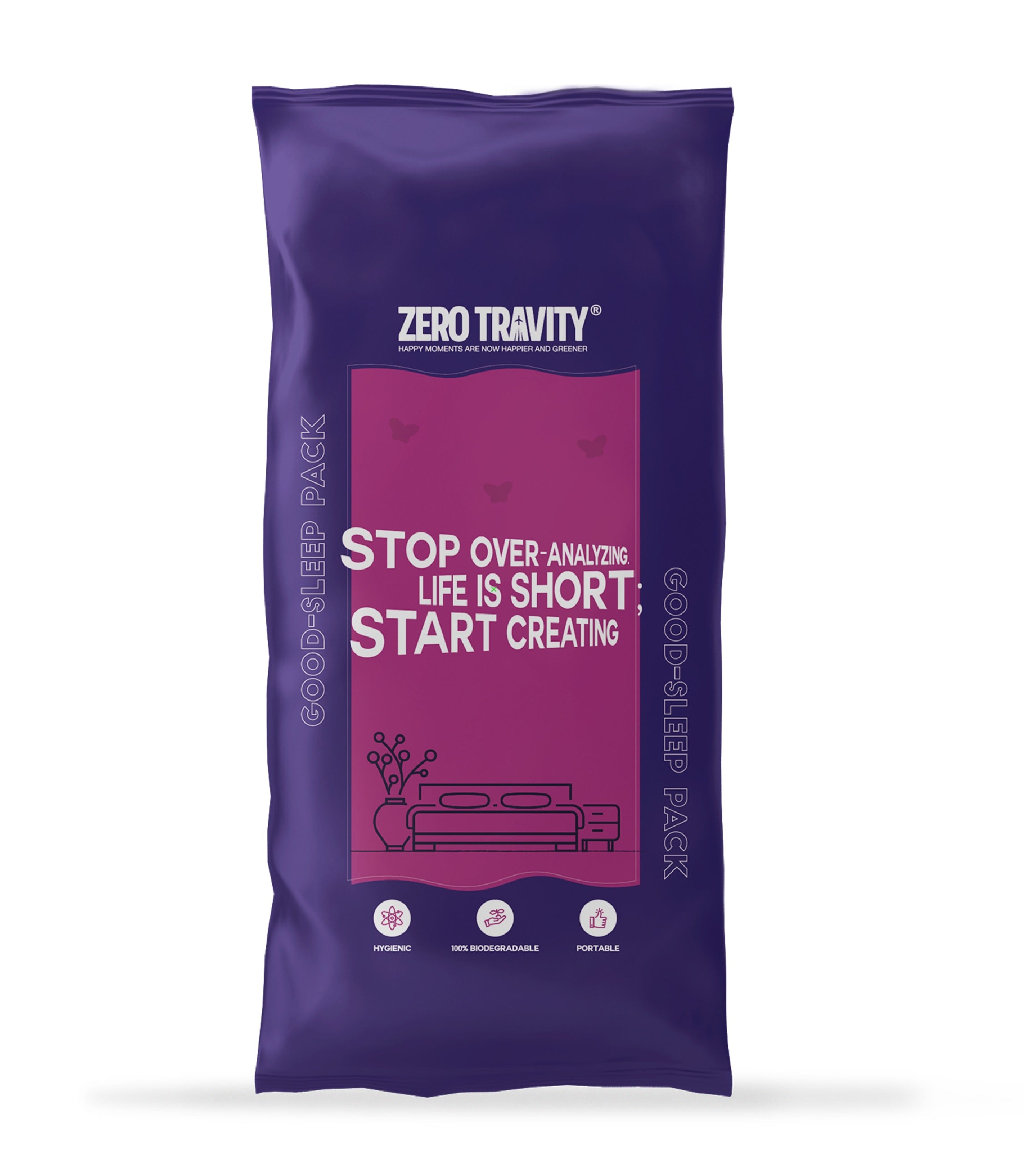 ZERO TRAVITY - 隨行式環保安睡套裝 (床單1個+枕頭套2個)