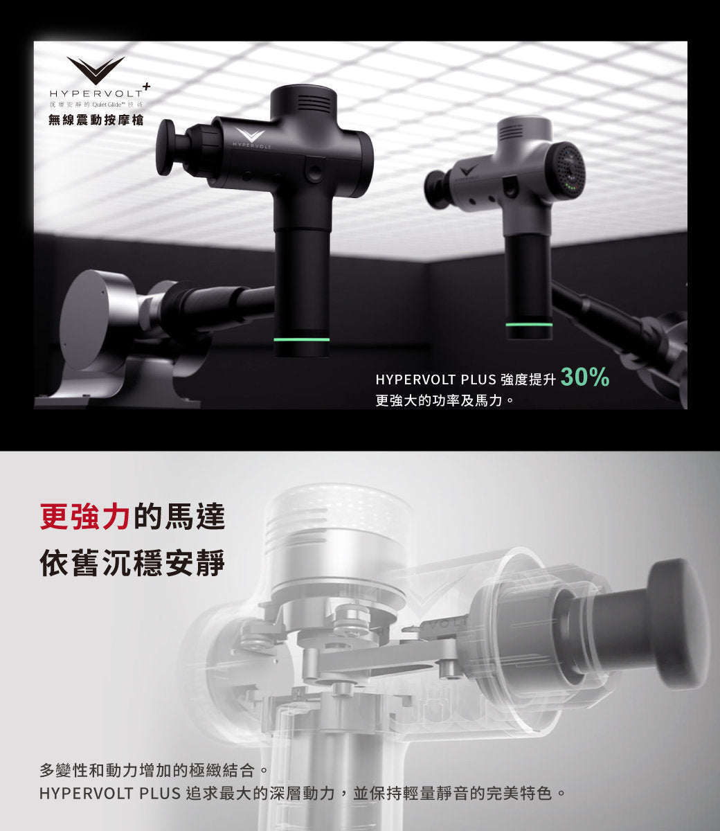 Hyperice - Hypervolt Plus 深層肌肉治療按摩槍 - 黑色【香港行貨】
