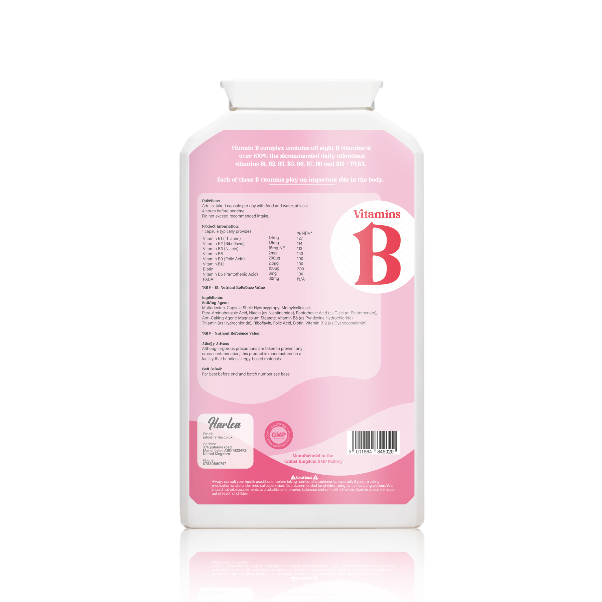 Harlea Vitamin B Complex Daily 複合維他命 B雜 (120粒 )