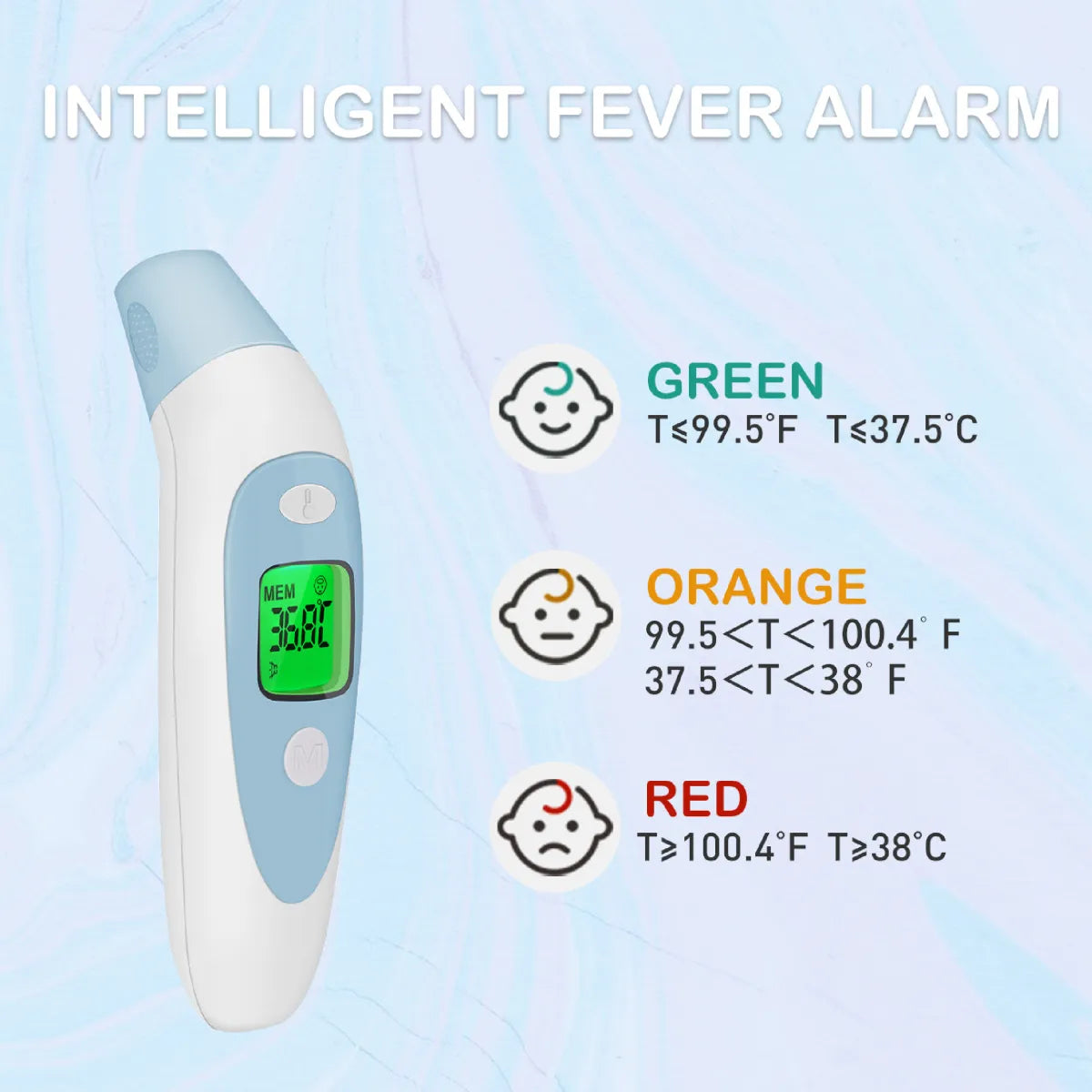 Healforce infrared two-in-one forehead probe + ear probe body temperature gun MDI261