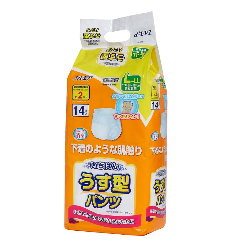 Japan Ichiban Adult Pants Japanese first-class panty type adult diapers (thin) (M size -16pcs; L size-14 pcs)