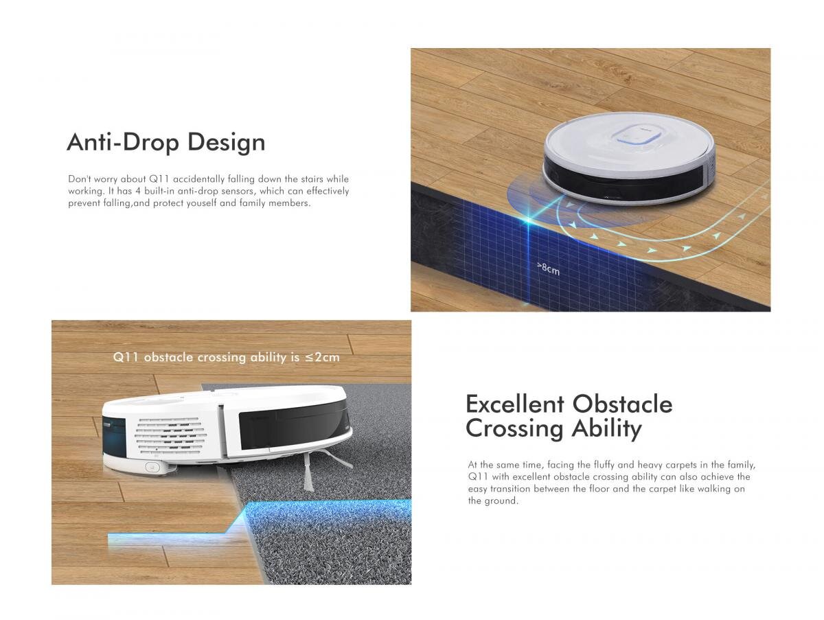 Neabot - NoMo Q11 4000Pa 機械人吸塵|拖地機械人|自行清空垃圾|全自動人工智能|dToF 激光雷達