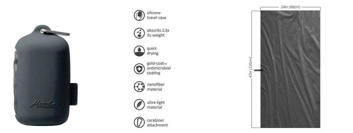 MATADOR - 納米纖維速乾毛巾 - 大 - 綠色【香港行貨】