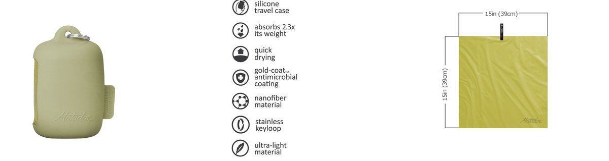 MATADOR - Nanofiber Quick-Drying Towel - Small - Green