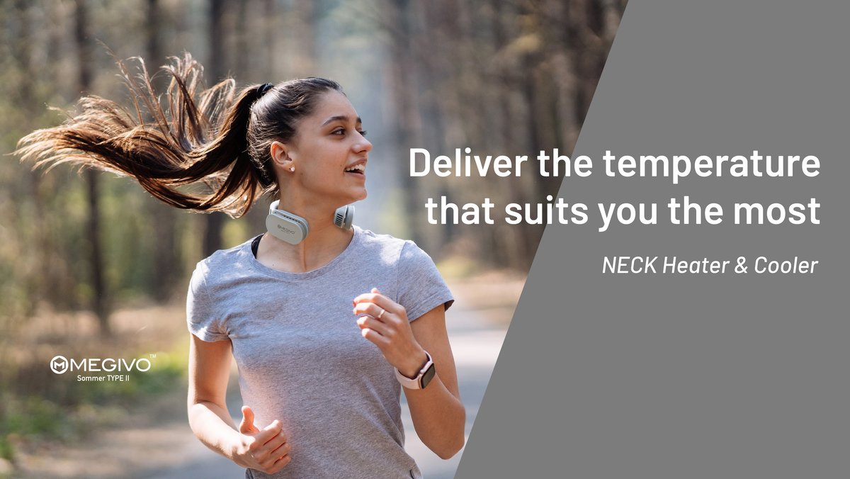 Megivo - Sommer TYPE-II All-Weather Thermostat | Neck Cooler | Mobile Air Conditioner - Silver
