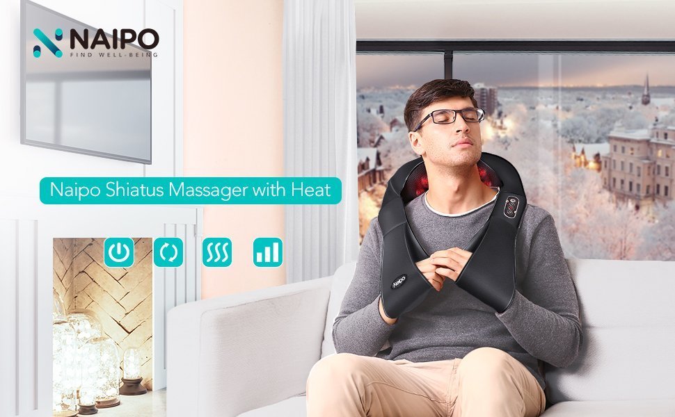 Naipo - MGS-150D Shoulder and Neck Heated Kneading Massager 【Hong Kong License】