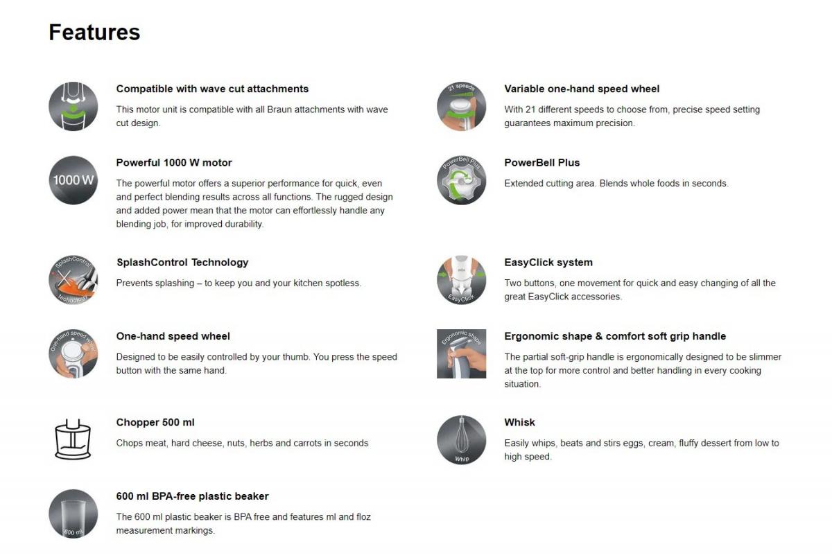 百靈牌 - MQ5235 MultiQuick 5 Vario 手提攪拌棒