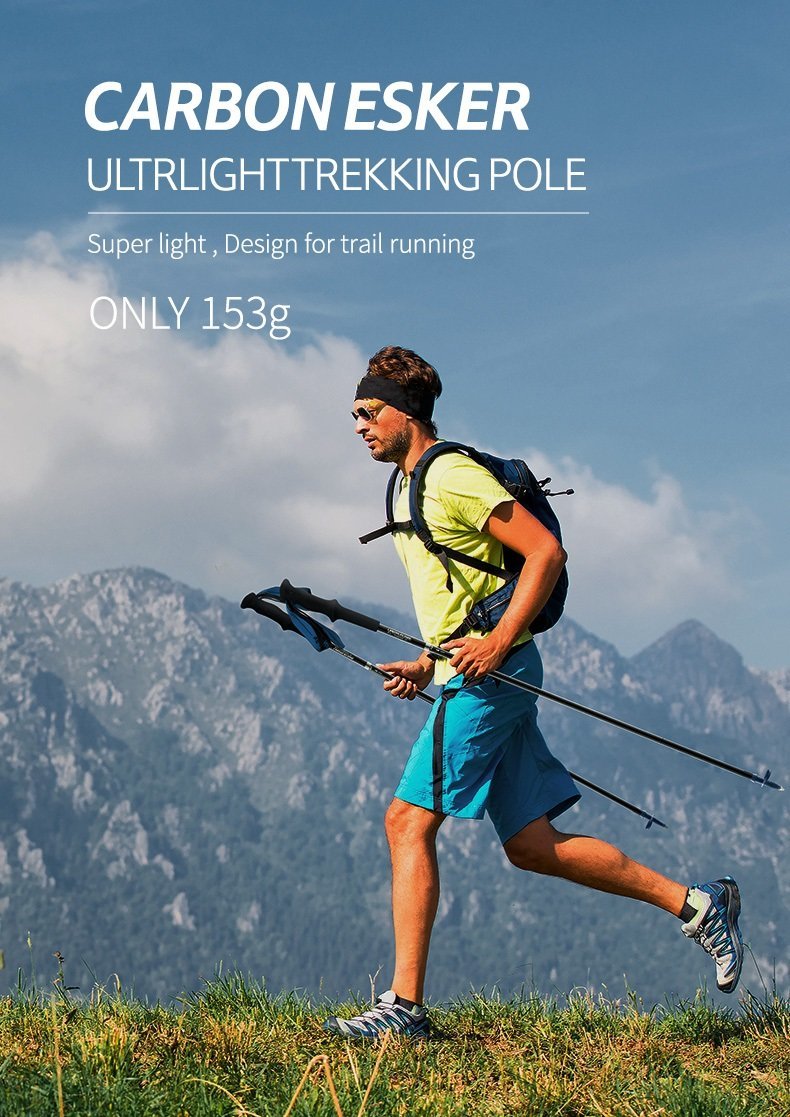 Naturehike - ST08 lightweight carbon fiber 4-section Z hiking pole (110cm) - Purple