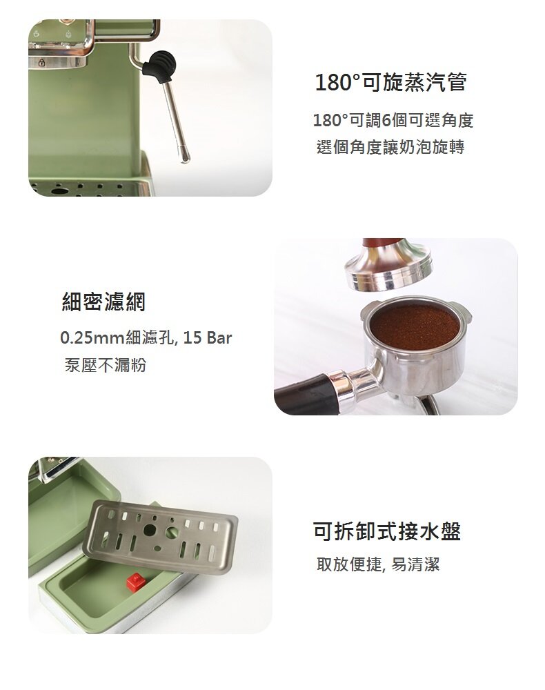 Petrus - PE3690 Retro Espresso Machine retro industrial style Italian semi-automatic coffee machine