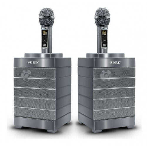 SDRD - Wireless karaoke artifact duo duet sound combination | Karaoke | Sing K | Dual speakers | Portable | Dual microphones | One-click elimination of original vocals | Stereo surround sound SD-128