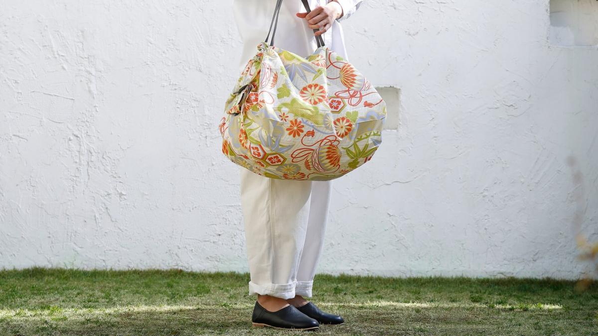 Shupatto - Compact Bag 和柄系列 極速摺疊收納袋 (L SIze)|Marna|購物袋|環保袋|快速收納|口袋包 - ASANOHA