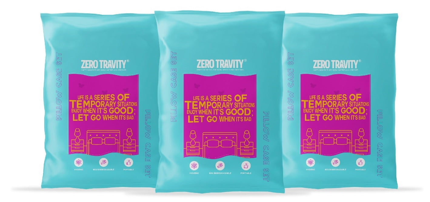 ZERO TRAVITY - 隨行式環保枕袋套裝 (枕頭套2個)
