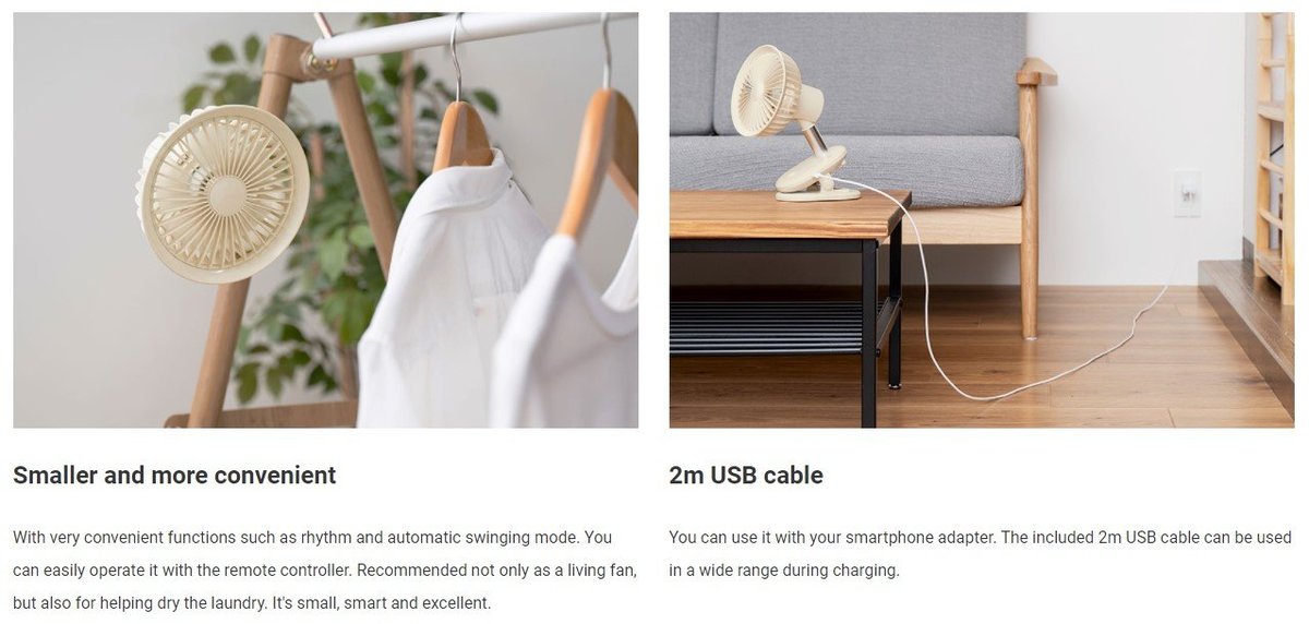 Prismate - Mini wireless oscillating clip fan PR-F058