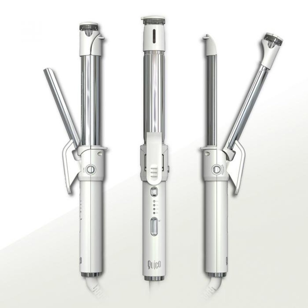 Quico - 2-in-1 Multifunctional Straightening and Curling Styler | Straightening Clip | Curling Iron - Pearl White