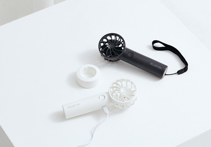 Bluefeel - Made in Korea Mini Head Fan Pro Portable Fan|Wireless Fan|Mini Electric Fan-Romantic Blue