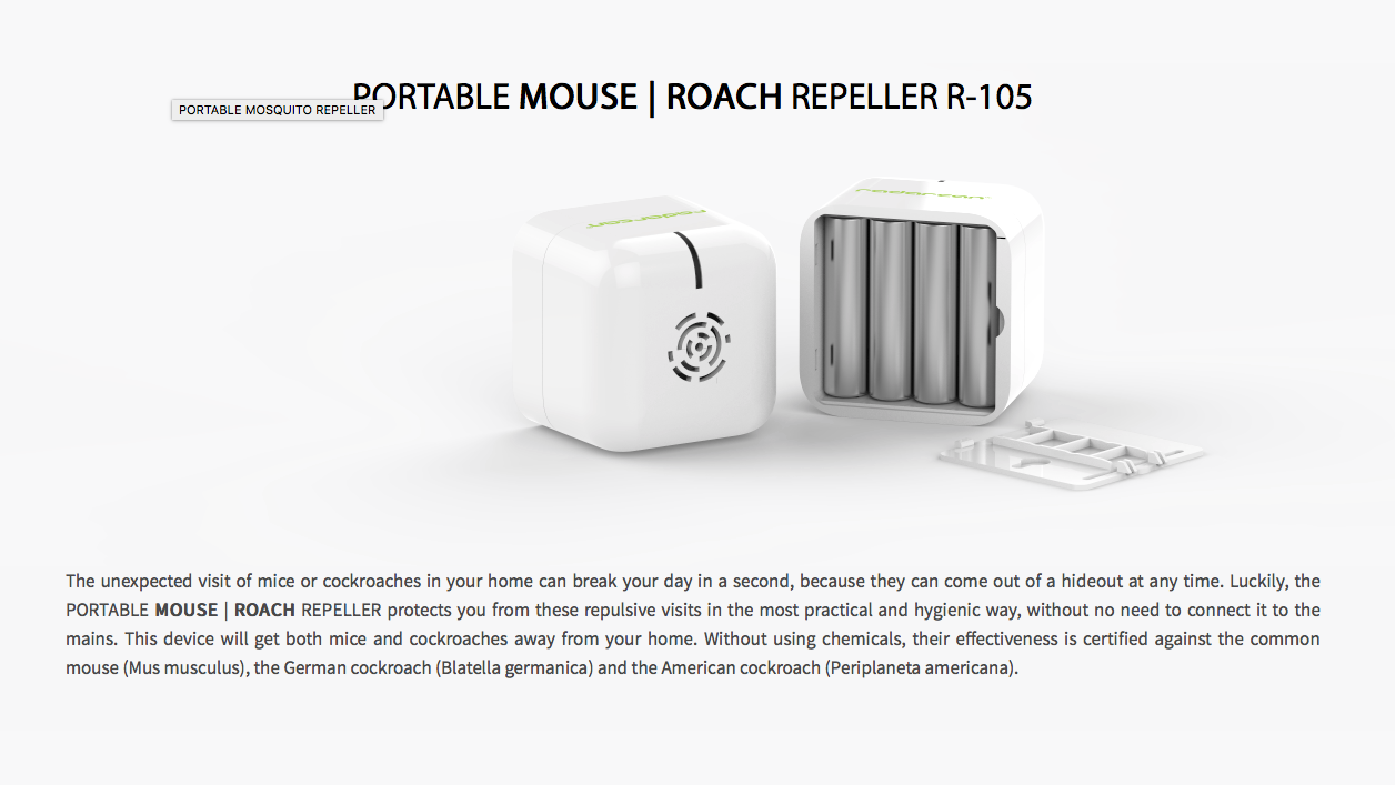 Radarcan - R-105 流動及家用驅蟑螂及老鼠器【西班牙製造。香港行貨】