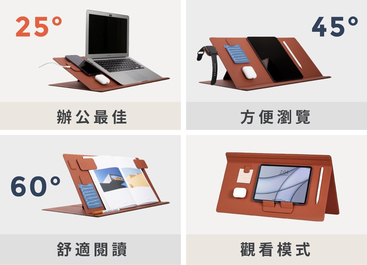 MOFT - Smart Desk Mat 智能電腦墊|4-in-1 立架桌墊|支架|收納|磁吸|手托|手腕靠墊|NFC感應