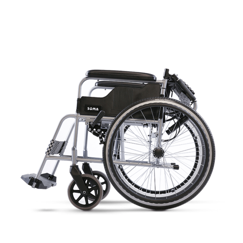 Karma lightweight aluminum alloy wheelchair with handbrake (big black checkered wheels)