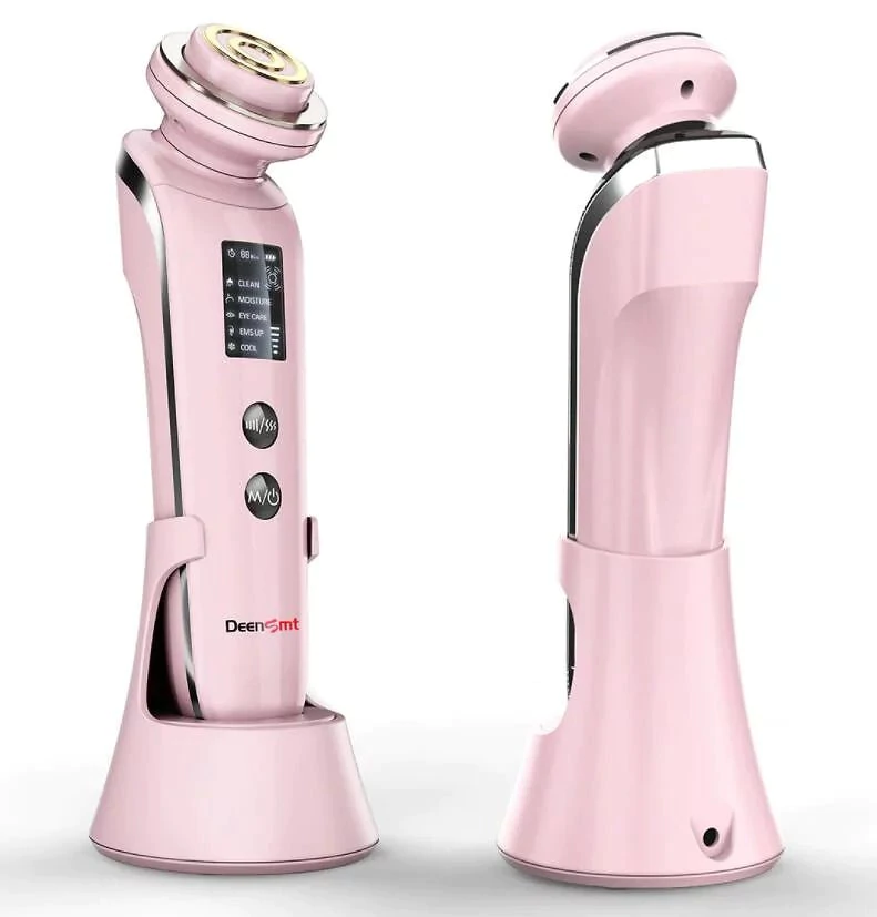 Deensmt - 24K gold-plated multi-purpose skin rejuvenation device K10|Anti-aging|EMS|RF|Ions|Medical red and blue light|Cold compress