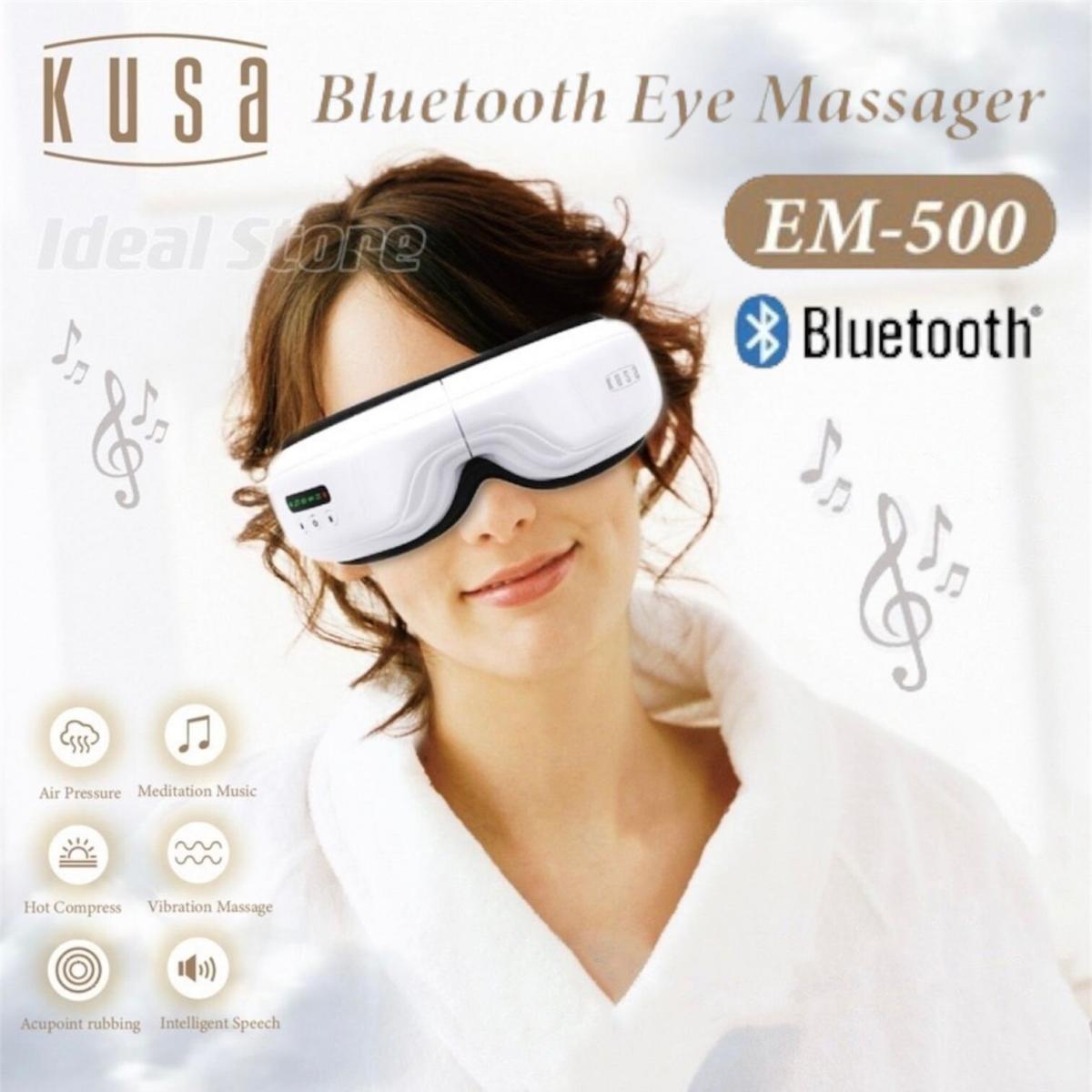Kusa - iRelax EM-500 eye massager|Air pressure massage|Temperature hot compress|Multi-frequency vibration|Bluetooth music|Wireless use