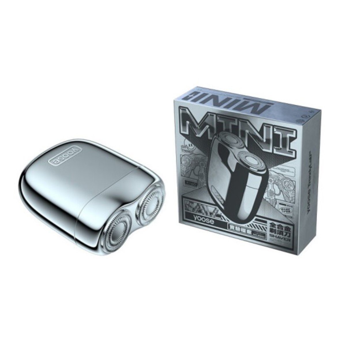 YOOSE - MINI 便攜式電動剃鬚刀 - 銀色【香港行貨】