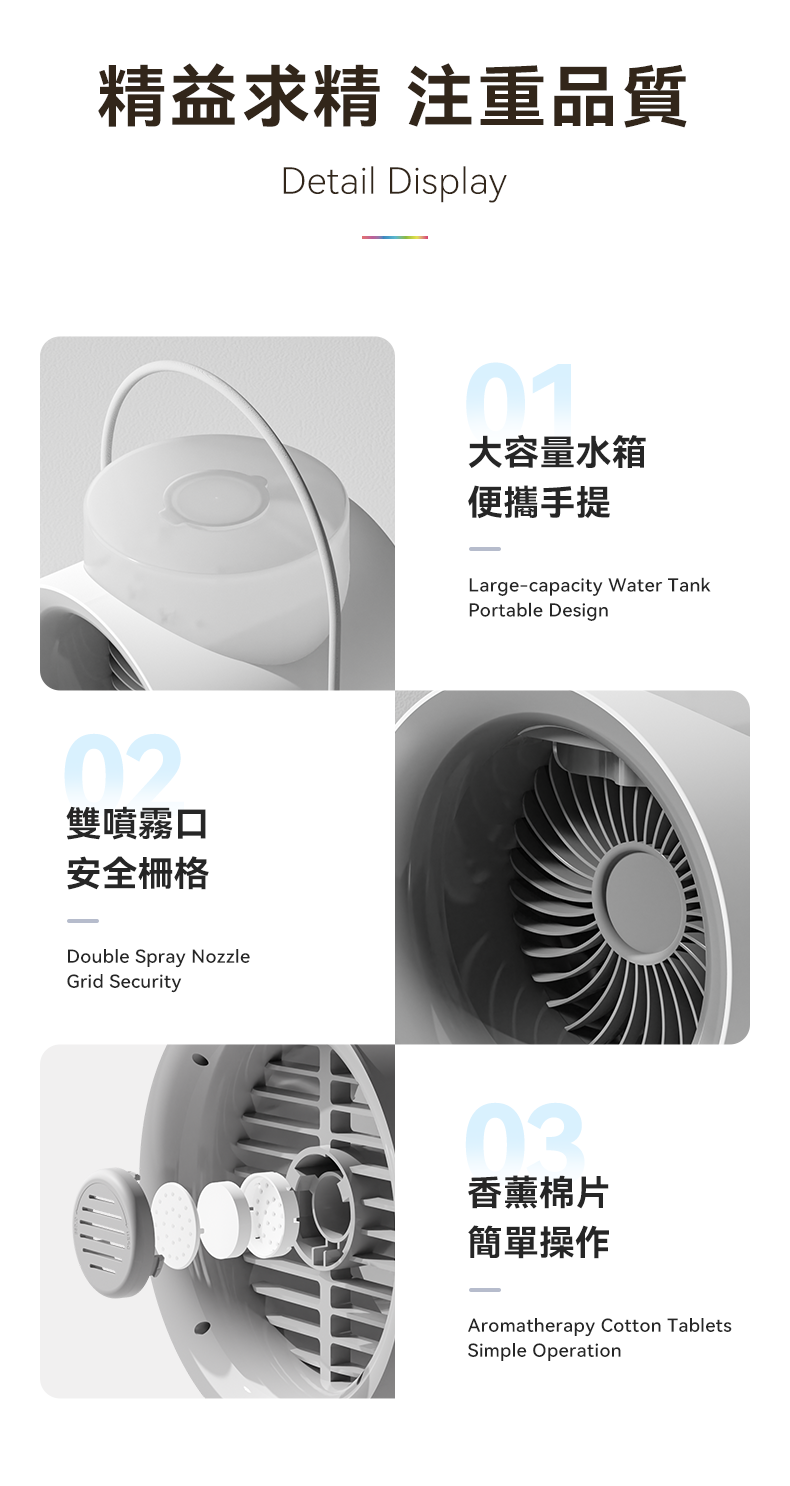 Newedo - Movable Shaking Water Cooled Light Fan|Mobile Air Conditioner|Air Cooler|Portable WT-F50