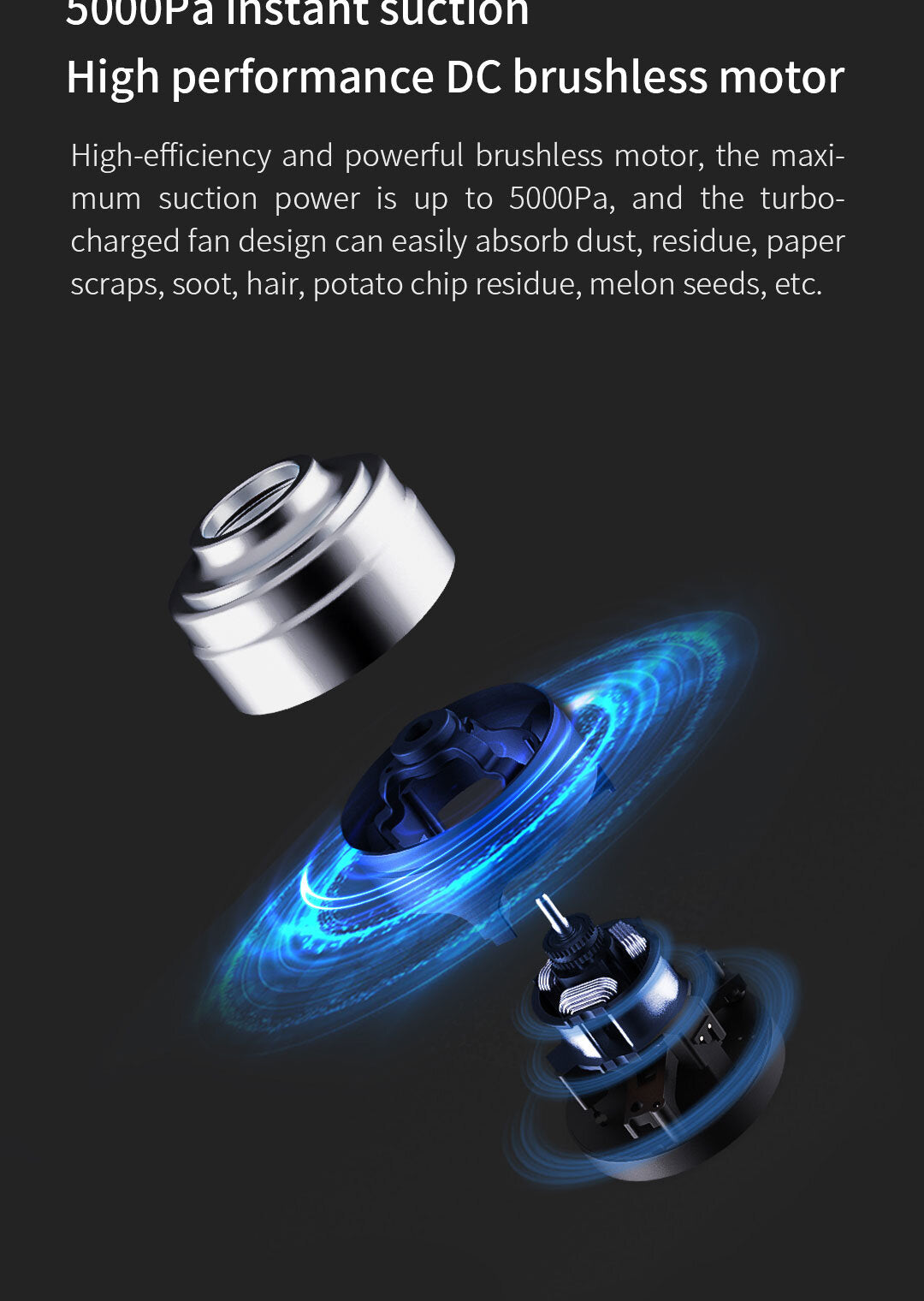 Lydsto - H2 Handy Cordless Vacuum Cleaner|Handheld Vacuum Cleaner|16000Pa|Small|Car Vacuum Cleaner