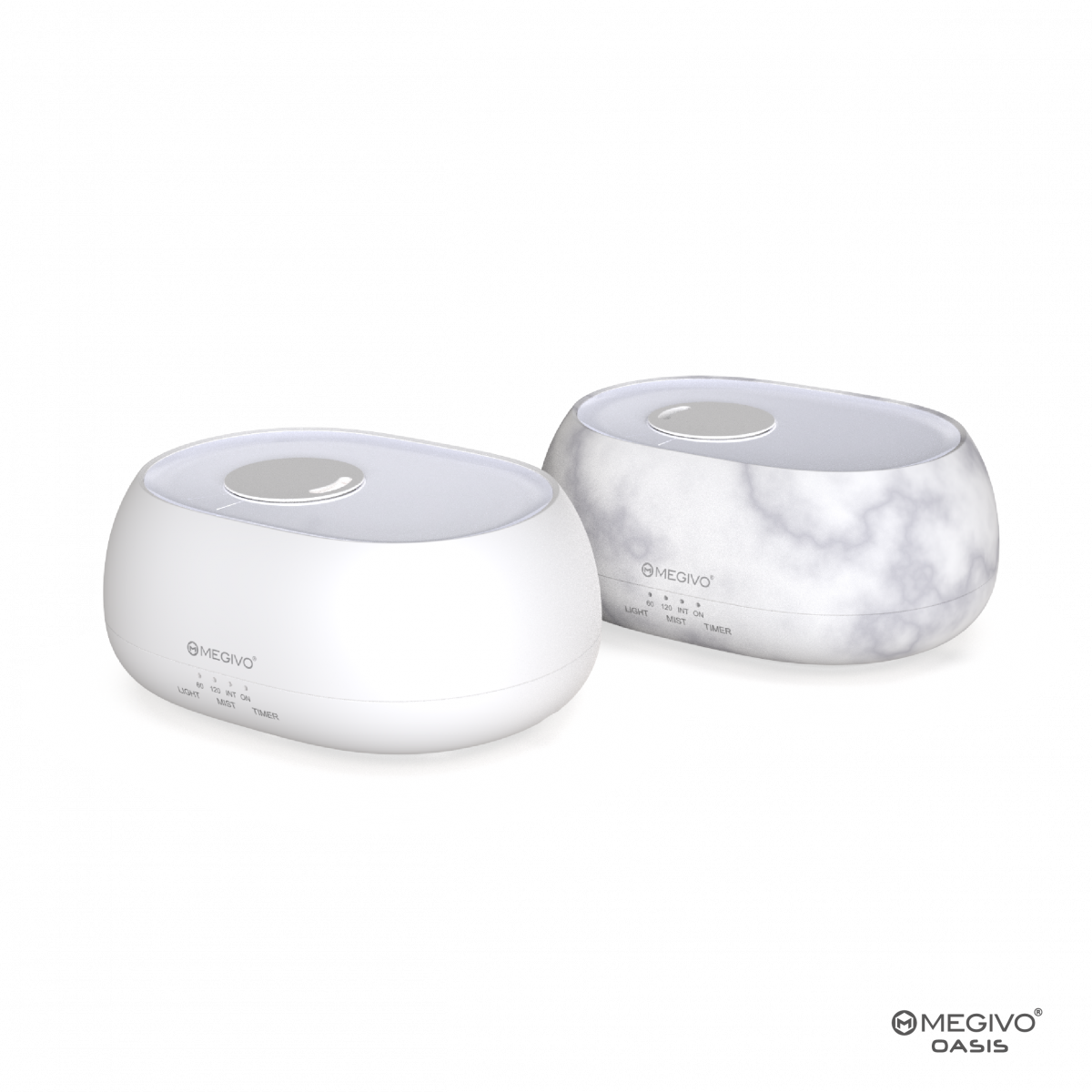 Megivo - Oasis 3-in-1 LED 超聲波香薰加濕器|放濕機|LED枱燈|小夜燈