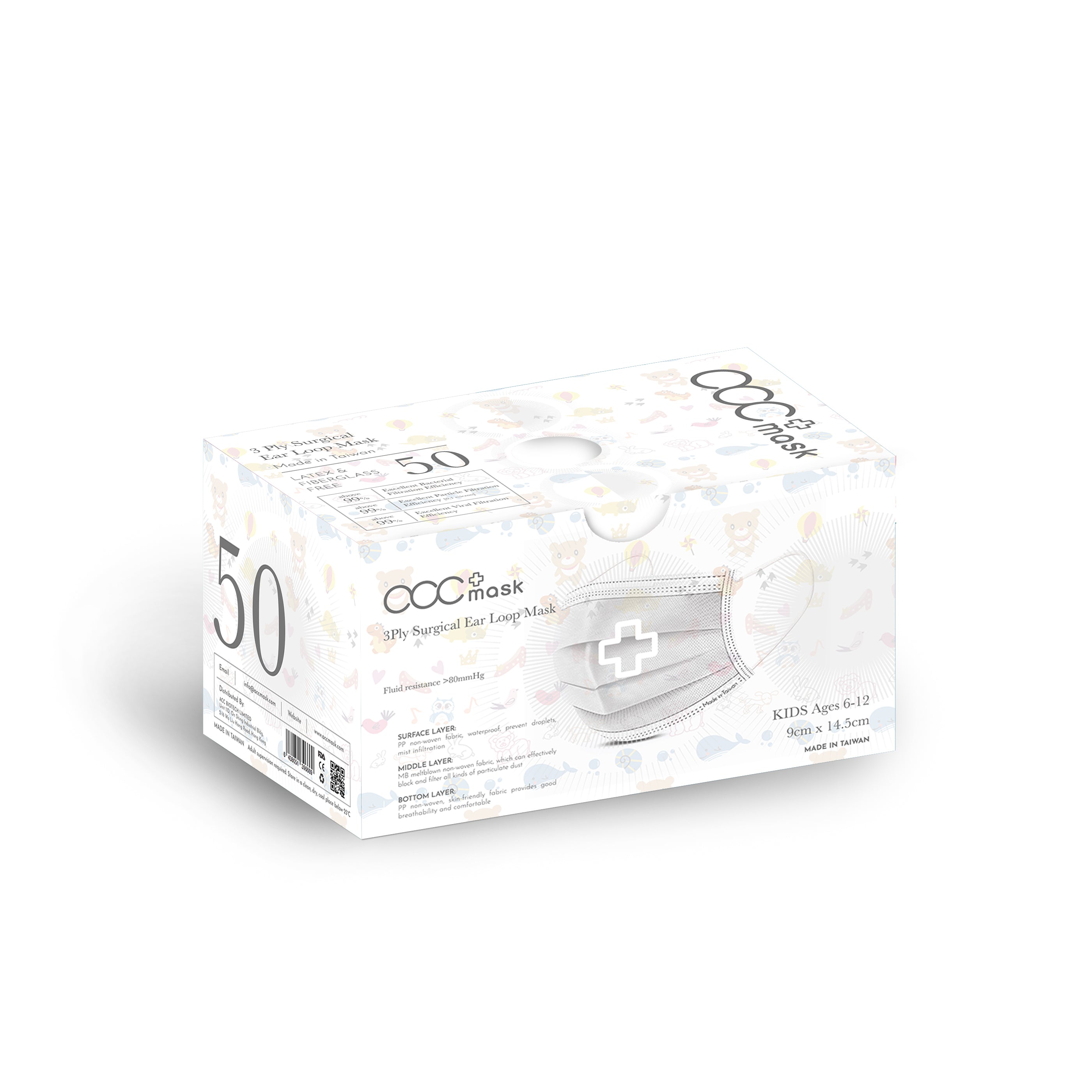 acc+ 台灣零號S口罩  小臉女生及中童適用